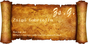 Zsigó Gabriella névjegykártya