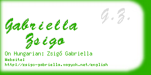 gabriella zsigo business card